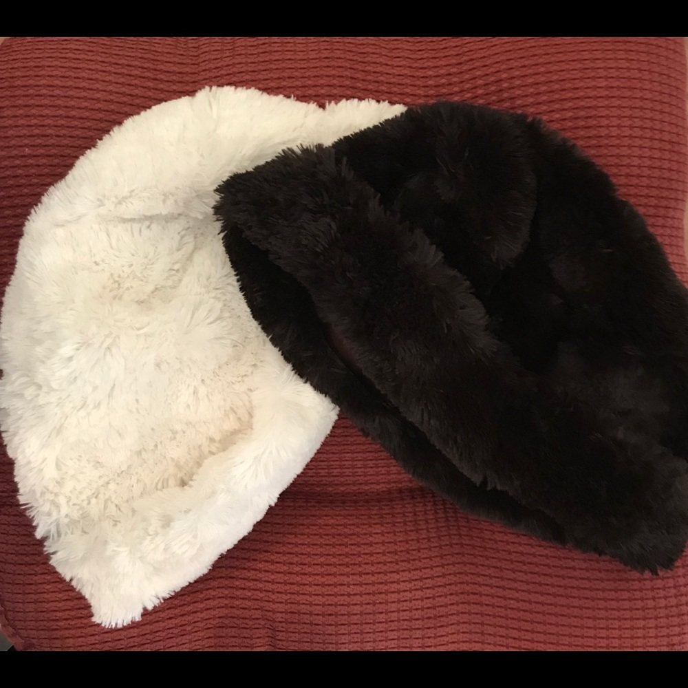 Cejon Faux Fur Hats (Dark brown & Off White)